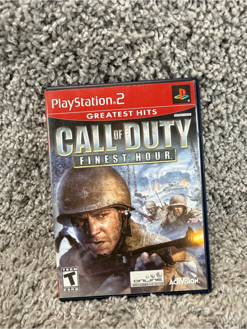 Call of Duty: Finest Hour (PlayStation 2) - Black and Red Cover
